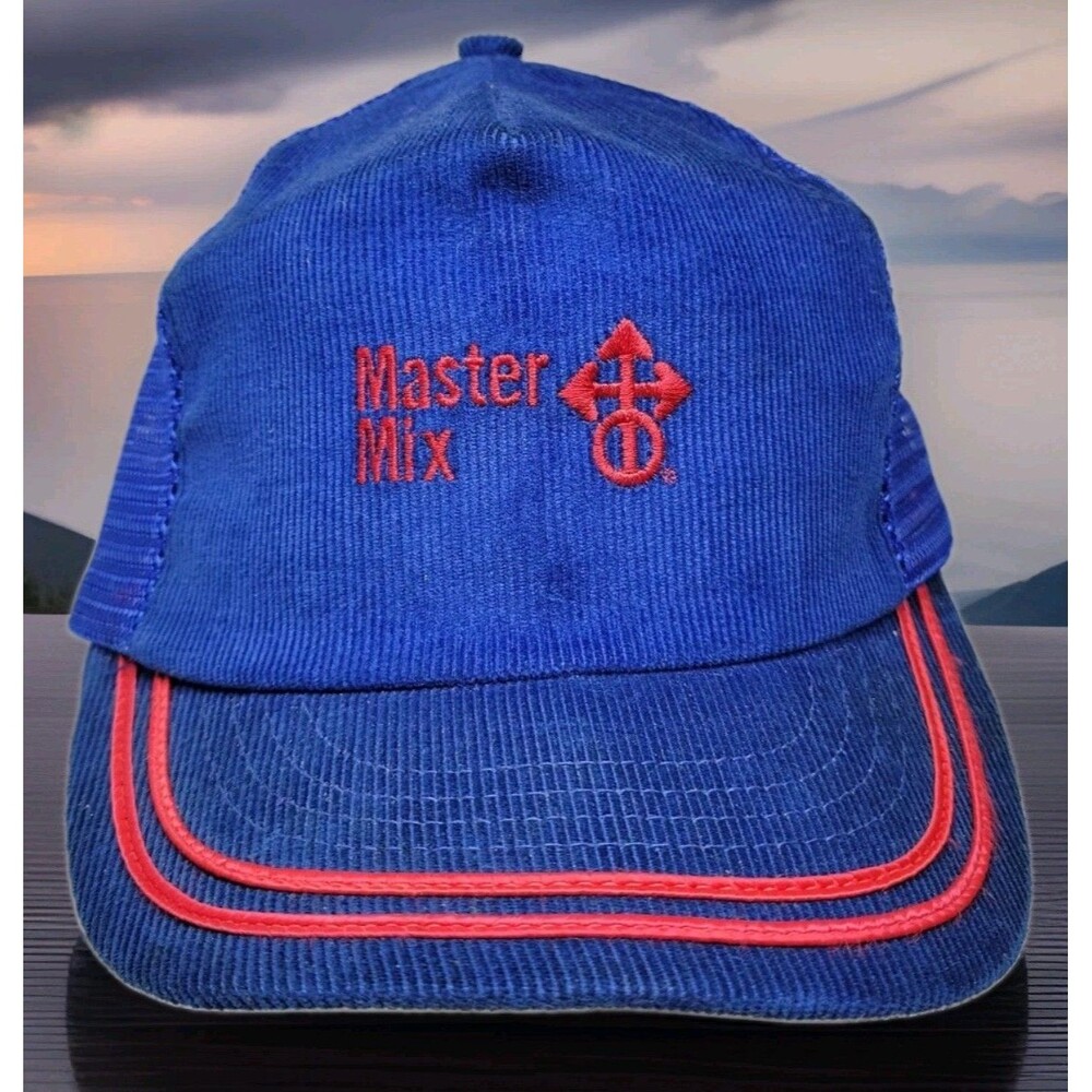 Vintage 90’s Master Mix Corduroy / Mesh SnapBack Farm Seed Trucker Hat-Cap USA
